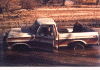 Truck in creek on fireing range